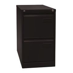 Hängeregistraturschrank LIGHT, 1-bahnig, 2 Schübe, DIN A4, schwarz.