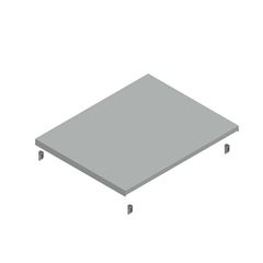 Fachboden mit Trägern, verzinkt, BxT 750 x 600 mm.