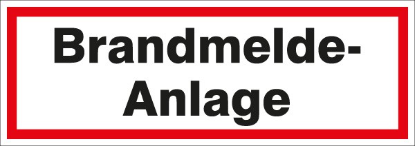 Hinweis-Aufkleber Brandmelde-Anlage 297x105mm