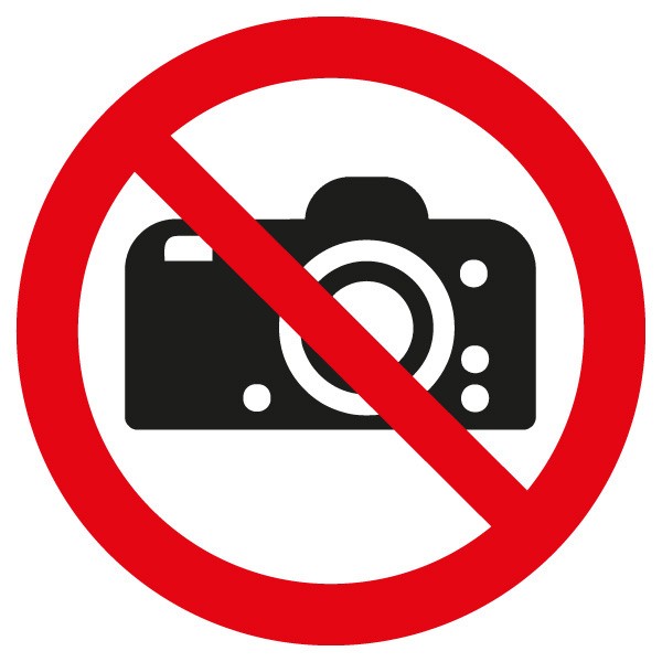 Verbots-Aufkleber Fotografieren dm. 200mm