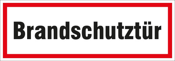 Hinweisschild Brandshutztür 297x105/1.5mm