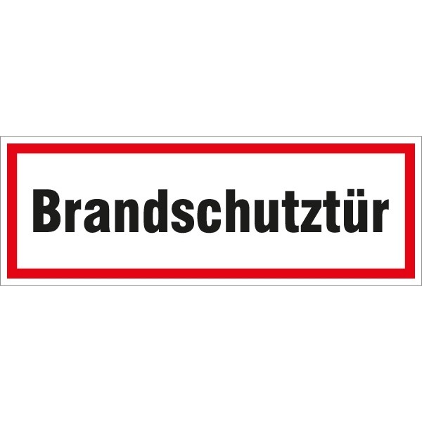 Hinweisschild Brandschutztür 297x105/1.5mm