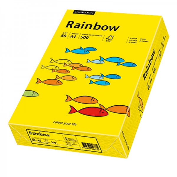 Rainbow Kopierpapier 88042387 A4 80g intensivgelb 500 Bl./Pack.