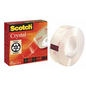 Klebeband Crystal Clear 600, sk, 19mmx33m, tr