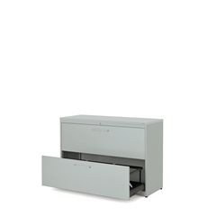 Hängeregistraturschrank, Kunststoffplatte, 2 Auszüge, 3-bahnig, mit Dämpfung, li