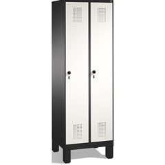 EVOLO Aufbewahrungsschrank, mit Füßen, 2 Abteile, Abteilbreite 300 mm, mit 8 Fac