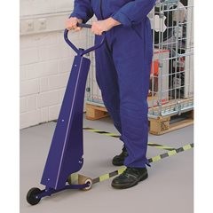 Bodenmarkierungsband aus Vinyl, zweifarbig, Breite 75 mm, grün / weiß, VE 16 Rollen.