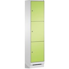 EVOLO Fächerschrank, mit Sockel, 1 Abteil, 3 Fächer, Abteilbreite 400 mm, lichtg