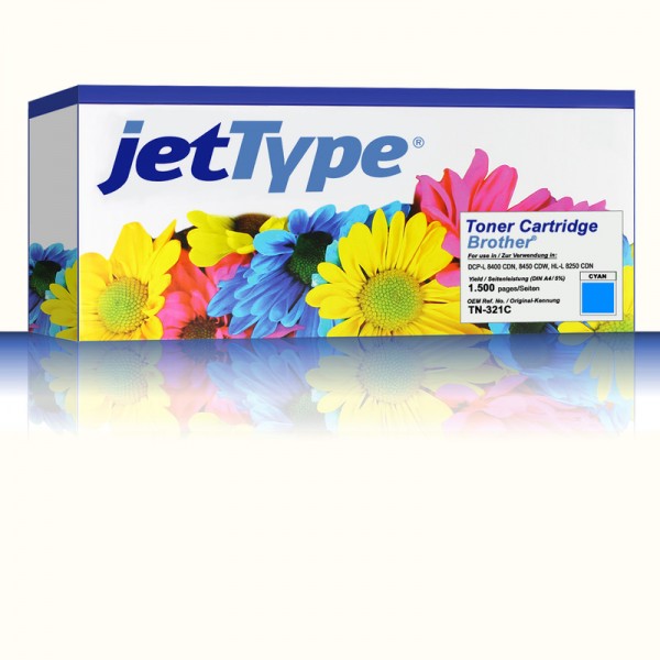 jetType Toner kompatibel zu Brother TN-321C Cyan 1.500 Seiten