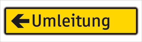 §53/16b Umleitung gelb/schw. einzeilig