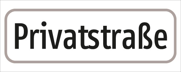 Verkehrszeichen - §54/5 Privatstraße | KOMMUNALBEDARF.AT