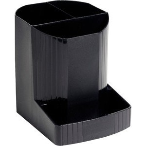 Stifteköcher MINI-OCTO, achteckig, 90x111x123mm, 4 Fächer, schwarz