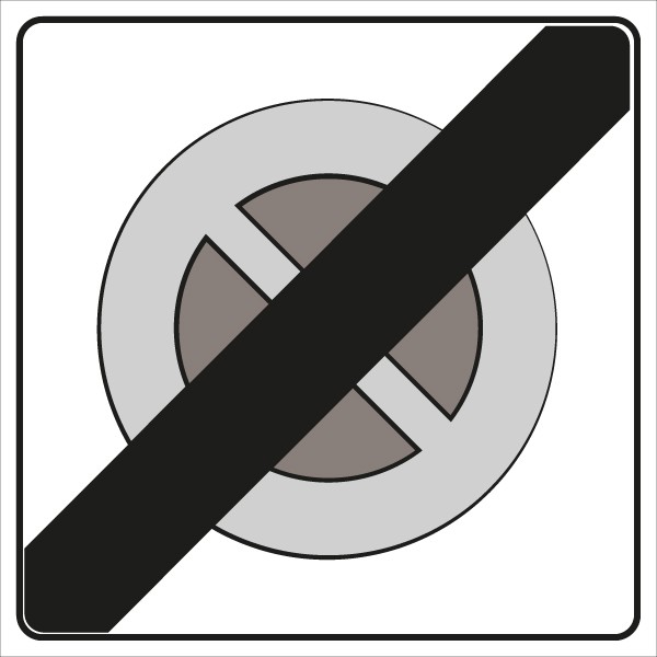 §52/13e Ende der Kurzparkzone | flaches Verkehrszeichen