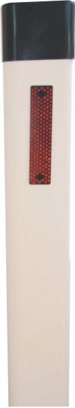 Leitpflock mit 2 Kunststoffrückstrahlern rot,weiß, 1200mm lang