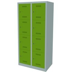 MonoBloc™ Schließfachschrank, 4 Fächer je Abteil, Breite 810 mm, 2 Abteile, 8 Fä