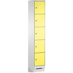 EVOLO Fächerschrank, mit Sockel, 1 Abteil, 5 Fächer, Abteilbreite 300 mm, lichtg