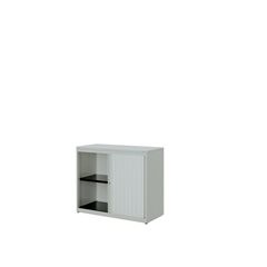 Querrollladenschrank, HxBxT 830 x 1000 x 432 mm, Kunststoffplatte, 1 Fachboden,