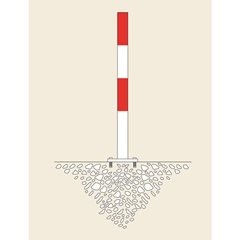 Sperrpfosten Morion, zum Aufdübeln, 70 x 70 mm, feuerverzinkt, 1 Öse.