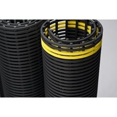 Anti-Rutschmatte, Recycling-PVC, 10 m Rolle, Breite 1000 mm, schwarz/gelb.