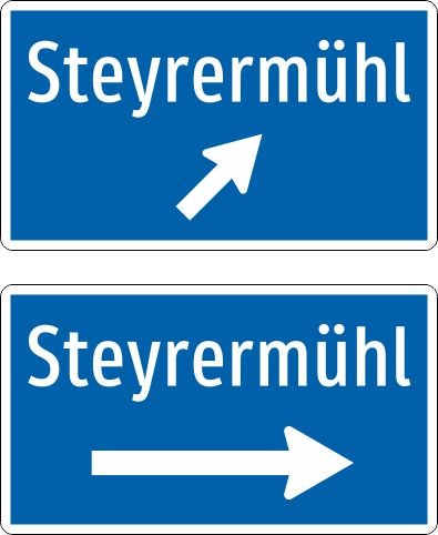 §53/15b Ausfahrtswegweiser Autobahn oder Austraße | Alform Ausführung