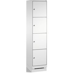 EVOLO Fächerschrank, mit Sockel, 1 Abteil, 4 Fächer, Abteilbreite 400 mm, lichtg