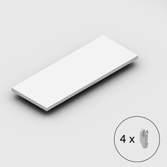 Fachboden für Lager-Steckregal, Breite 1300 mm, lichtgrau RAL 7035, Tiefe 500 mm