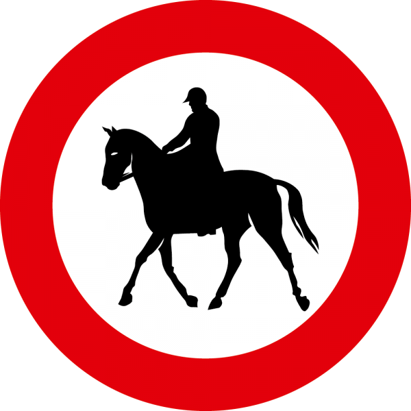 §52/14a Reitverbot flach Scotchlite Typ1 | Flach