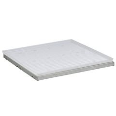 Fachboden, für aggressive Medien, wie Säuren, mit PE-Wanne, BxT 864 x 864 mm.