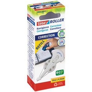 Korrekturrollernachfüllkassette ecoLogo®, 4,2mmx14m, 1z., weiß