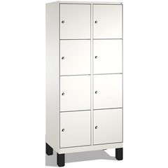 EVOLO Fächerschrank, mit Füßen, 2 Abteile, je 4 Fächer, Abteilbreite 400 mm, ver