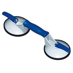 Saugheber VERIBOR®, 2-Kopf-Alu-Körper zur Einhandbedienung, Tragfähigkeit 60 kg, Scheiben-Ø 120 mm,
