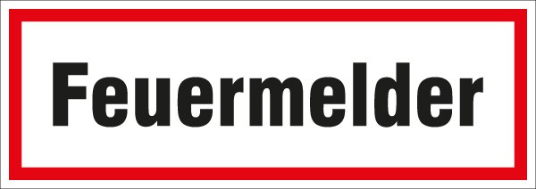 Hinweisschild Feuermelder 297x105/1.5mm