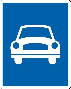 §53/8c Autostraße | flaches Verkehrszeichen