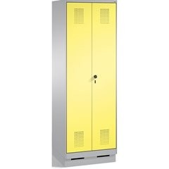 EVOLO Garderobenschrank, zueinander schlagende Türen, 2 Abteile, Abteilbreite 30