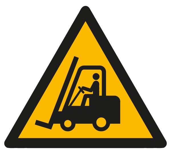 Warnschild Flurförderzeugen s = 400/1.5mm
