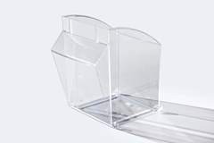 Klappkasten-Kombination aus Polystyrol, HxBxT 900 x 600 x 185 mm, 44 Kästen.