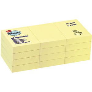 Haftnotiz stickies™, 51 x 38 mm, gelb, 100 Blatt