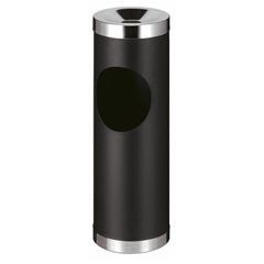 Kombiascher, ohne Inneneimer, Volumen 50 l, HxØ 720 x 240 mm, schwarz.