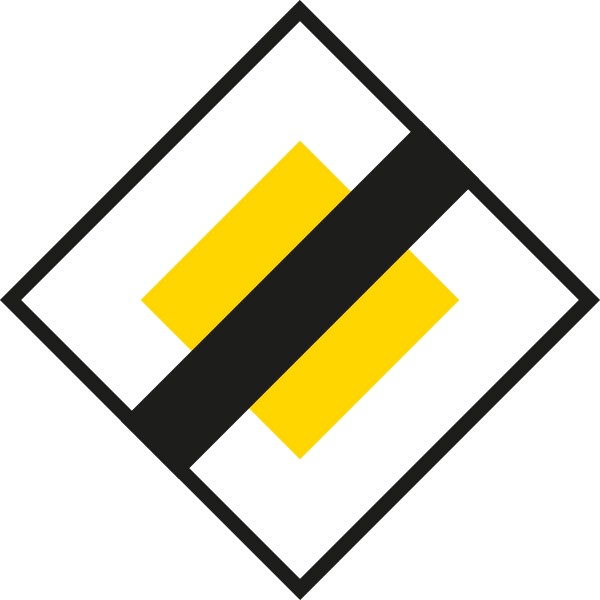 §52/25b Ende der Vorrangstraße | flaches Verkehrszeichen