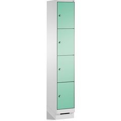 EVOLO Fächerschrank, mit Sockel, 1 Abteil, 4 Fächer, Abteilbreite 300 mm, lichtg