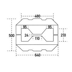 Säulen- und Pfostenschutz, aus Polyethylen, gelb, LxBxH 640 x 500 x 1000 mm, Inn