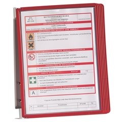 Wandhalter-Komplett-Set, 5 Klarsichttafeln DIN A4, VE 2 Stk, Rahmen blau, ab 3 VE.