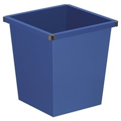 Papierkorb, Stahlblech, Volumen 27 l, BxHxT 343 x 343 x 361 mm, blau.