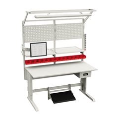 Arbeitstisch CONCEPT, manuell höhenverstellbar, BxT 1500 x 750 mm.