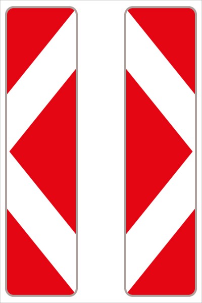 Leitbake rot/weiß