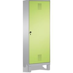 EVOLO Garderobenschrank, Tür über 2 Abteile, mit Füßen, 2 Abteile, 1 Tür, Abteil