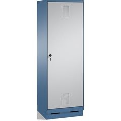 EVOLO Garderobenschrank, Tür über 2 Abteile, mit Sockel, 2 Abteile, 1 Tür, Abtei