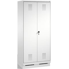 EVOLO Garderobenschrank, zueinander schlagende Türen, 2 Abteile, Abteilbreite 40