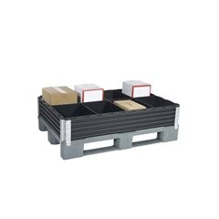 Teiler für Aufsatzrahmen aus Kunststoff, für Rahmen H 200 mm, L 1200 mm, B 800 mm, 8 Fächer.
