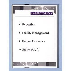 Türschild, Rippenoptik mit Acrylplatte, mit Kartoneinlage, BxH 297 x 420 mm, VE 1 Stk.